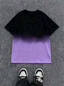 SHEIN Explorewe 1 件 Tween Girl 卡通 K-POP 女孩，可爱女孩 [上衣] KPOP 风格图案 T 恤，彩色卡通人物圆领短袖 T 恤，渐变印花，K-Pop 粉丝礼物，圆领音乐时尚女孩儿童服装，女孩男孩，姐妹装，适合假期、派对和日常穿着，带有 K-POP 角色和徽标，适合秋冬 - 黑色 - 查看 2