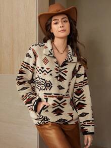 Wildy Women's Half-Zip Sweatshirt,Long Sleeve Tops In Fall/Winter - Multicolor - View 5