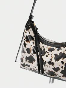 SHECARRY Women's Cow Pattern Zipper Design Fashion Casual Shoulder Bag - Multicolor - View 5