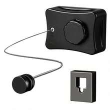 1件装可伸缩隐形室内/阳台钢制晾衣绳，浴室可伸缩晾衣绳，春季简约风，夏季上衣 - 彩色 - 查看 12