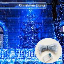 1 buc 3/6/10m Decor de casă Albastru LED String Lights Interior, Exterior Grădină Brad Decorare Lumini Zână, Lumini Twinkle String Pentru Living Room Dormitor Brad Decorare Nuntă, String Luminos pentru Brad de Crăciun - Multicolor - Vizualizare 11