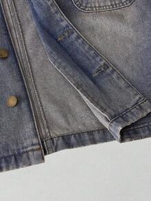 ESTAVOR Men's Casual Retro Denim Jacket, Autumn - Light Wash - View 8