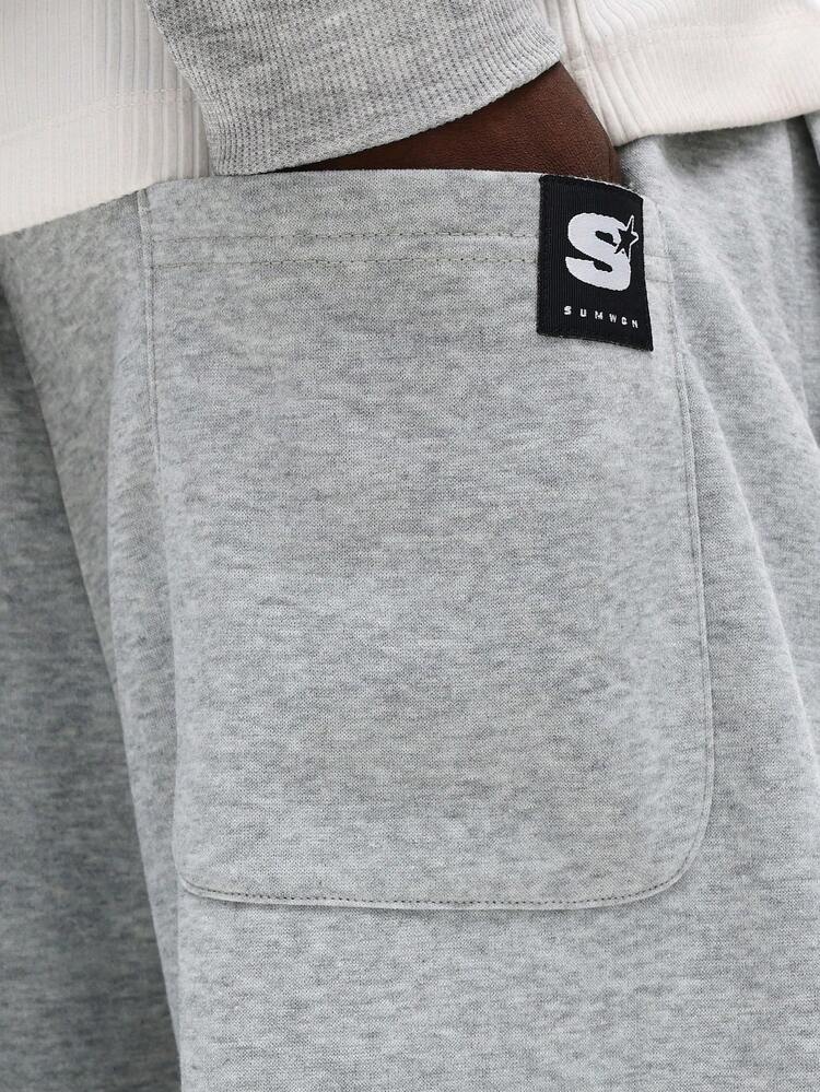 SUMWON Straight Leg Sweatpants With Drawstring Waist Casual Loungewear Jogger Pants With Side Pockets Plain