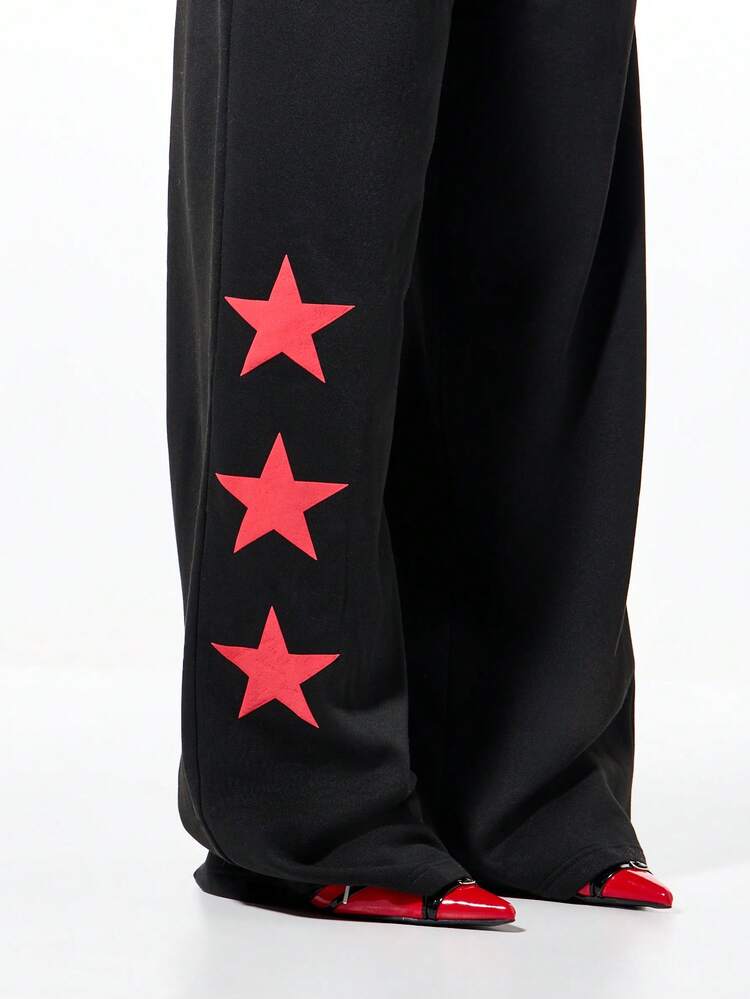 SUMWON WOMEN Oversized Star Detail Joggers With Drawstring