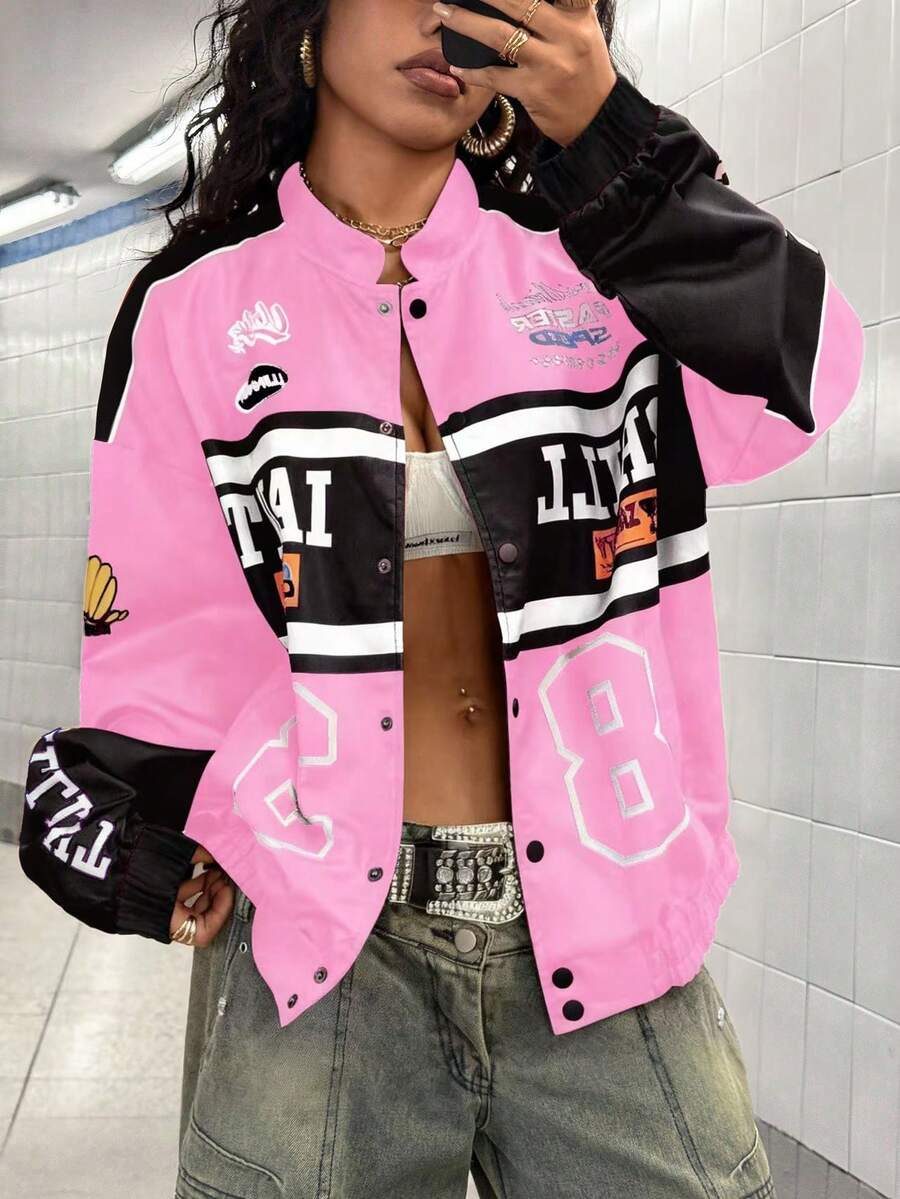 StreetHx Women's Fashion Racing Motorcycle Element Jacket - Multicolor - View 1