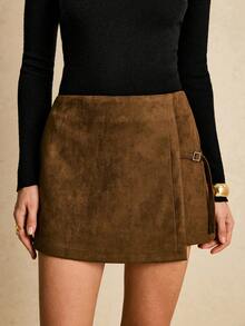 Poéselle 女式纯色简约休闲裙