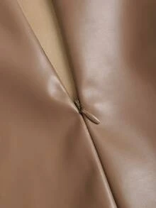 Sweetra 女士性感紧身迷你裙，纯黑色，复古美式风格，适合所有季节 - 棕色 - 查看 5