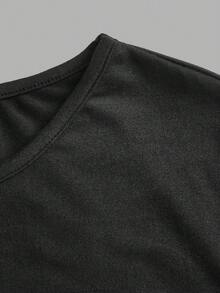 SHEIN EZwear Tricou casual versatil tricolor tricotat pentru femei, asortat, 3 pachete, topuri cu mânecă lungă, topuri scurte, topuri strâmte, topuri cu mânecă lungă pentru femei