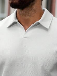 Manfinity CasualCool Áo thun polo nam họa tiết thường ngày Manfinity Homme dành cho nam mùa hè màu trơn tay ngắn thường ngày đi làm Áo thun polo nam chơi golf Áo thun polo trắng nam Áo thun polo nam tay ngắn - trắng - Xem 7