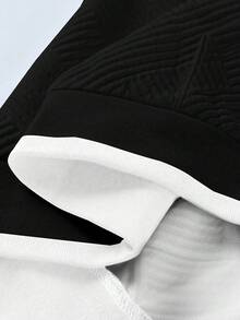 Manfinity CasualCool 男士纯色简约日常长袖纹理面料卫衣黑色外套男士黑色拉链连帽衫男士拉链夹克男士外套男士连帽衫男士休闲连帽衫