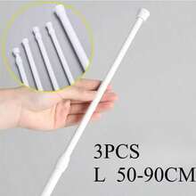 1pc/3pcs No-Drill Expandable Curtain Rods, Stainless Steel Retractable Rod, Closet Organizer Room Decor Home Decor Decor Bedroom Decor Dress Pants Shoes Jeans Boots Skirtbedroom,Organizer,Organiser,Home Storage,White T Shirt Women,Black Pants Women,Ladies Winter Clothes,Dress,Winter Clothes For Ladies,Elegant Woman Dresses,White Shirt For Ladies,Long Sleeve,White Jumpsuit For Women,Spring Dresses For Women,Spring Outfits For Women,Spring,Spring Clothes,Minimalist,Summer Tops