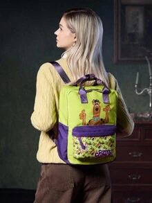 SCOOBY-DOO X SHEIN 女士卡通图案时尚浅绿色组合包 - 綠色 - 查看 11