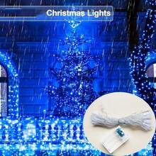 1 buc 3/6/10m Decor de casă Albastru LED String Lights Interior, Exterior Grădină Brad Decorare Lumini Zână, Lumini Twinkle String Pentru Living Room Dormitor Brad Decorare Nuntă, String Luminos pentru Brad de Crăciun - Multicolor - Vizualizare 13