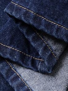 DAZY 女童牛仔上衣和裙子套装 - 藍色 - 查看 9