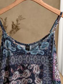 Rusticease Top sin mangas de estilo bohemio versátil para mujer, verano - Multicolor - Ver 4