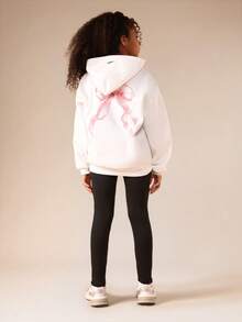 SUMWON Paquete de 2 leggings de niña preadolescente con estampado de corazones, pantalones casuales de largo completo y elásticos para la escuela y uso diario - Multicolor - Ver 7