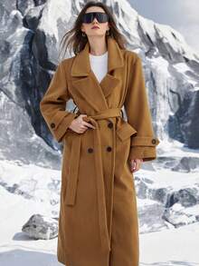 Aveloria Modichic Áo khoác dài tay bó eo màu be, tối giản và thanh lịch, thiết kế bó eo tôn dáng, thích hợp để đi làm, mặc hàng ngày và mua sắm - Lạc đà - Xem 5