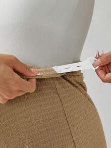 SHEIN Maternity Solid Color Adjustable Waist Wide Leg Loose Casual Pants Business Casual Woman Pants Women S Dress Pants Brown Pants For Women Slacks For Women - Brown - View 6