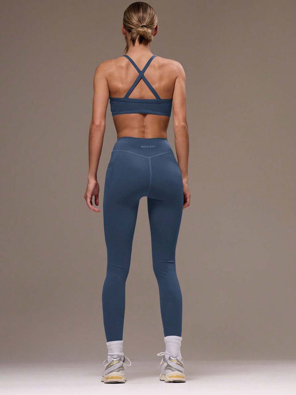 Active Blue Cross Back Top & Leggings S Sets