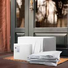 10个装自粘密封快递物流邮寄防水防尘包装袋，礼品包装运输袋返校 - 白色 - 查看 4