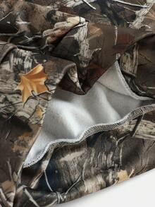 SHEIN Áo nỉ rộng in họa tiết dành cho nữ tuổi teen, phong cách thời trang đường phố thường ngày. - xanh quân đội - Xem 6