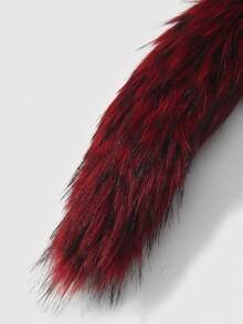 ROMWE 1pc Random Color Y2K Soft Fluffy Ombre Faux Fox/Wolf Tail Keychain, Vintage Grunge Goth Aesthetic, Suitable For Women, Girls, Girlfriends, Daily Wear, Holiday Gift - Multicolor - View 9