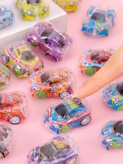 5/10/20 piezas Coche de juguete pequeño con efecto de retroceso para niños, coche de plástico creativo y personalizado, mini coche de aleación de simulación con deslizamiento, coches, juguetes para niños, mini coche, vuelta al colegio, estilo aleatorio
