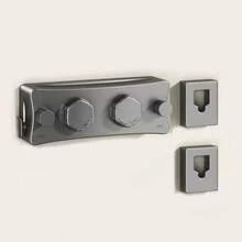 1件装可伸缩隐形室内/阳台钢制晾衣绳，浴室可伸缩晾衣绳，春季简约风，夏季上衣 - 彩色 - 查看 9