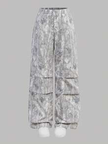 SHEIN Girlism 少女印花连帽衫、吊带背心和裤子休闲套装 - 彩色 - 查看 12