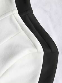 INAWLY 女式黑白 Polo 图案印花轻便夹克，休闲街头风格运动拉链修身长袖外套，秋季 - 彩色 - 查看 3