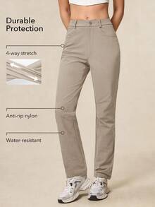 OutZeal 女式无 PFC 防水弹力尼龙户外裤，适合秋季徒步露营