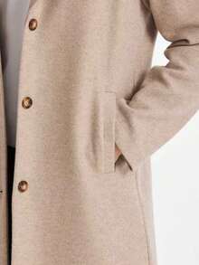 Airaco Giacca monopetto con collo a bavero, manica lunga, colore unito, di moda, autunnale, da uomo - Castano - Visualizzare 5