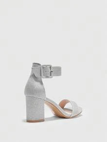 CUCCOO BIZCHIC Cuccoo 女士搭扣设计时尚优雅高跟凉鞋，适合派对和聚会场合 - 銀色 - 查看 9