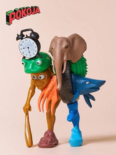 Tralalero Tralala Action Figures Set, Italian Brainrot Meme Shark Figures, Funny Tung Tung Tung Sahur Brainrot, Shark In Sneakers Viral AI Brainrot Animals Figurines