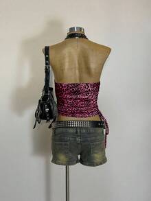 Attitoon Women's Fuchsia Leopard Print Bandeau Top Pink - Multicolor - View 3