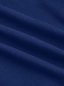 ROMWE Grunge Punk Y2K Shibuya Girl Midriff Cropped Ruched Asymmetric Shoulder Women T-Shirt - Blue - View 4