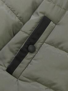 SHEIN Explorewe 2pcs/Set Young Boy Thermal Lined Windproof Hooded Padded Coat, Warm Padded Coat With Pockets Young Boy Winter Coattoddler Winter Coat BoyYoung Boys Coat WinterYoung Boys Coatbaby Boy Winter Coat - Grey - View 6