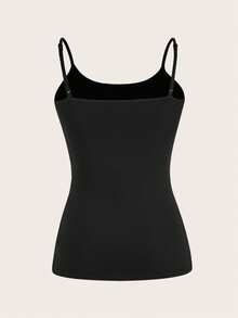 SHEIN EZwear 3件套女士休闲优雅纯色加厚吊带背心，黑色/白色/粉色 - 彩色 - 查看 4