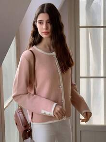 Dazy Kids Youth Girls Sweater, Autumn - Pink - View 1