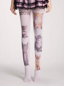 ROMWE Anime Quần tất nữ - trắng - Xem 4