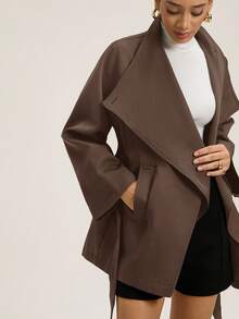 Aveloria Rosie Jachetă nouă, stil coreean, de înaltă calitate, casual, cu talie strânsă, rezistentă la vânt