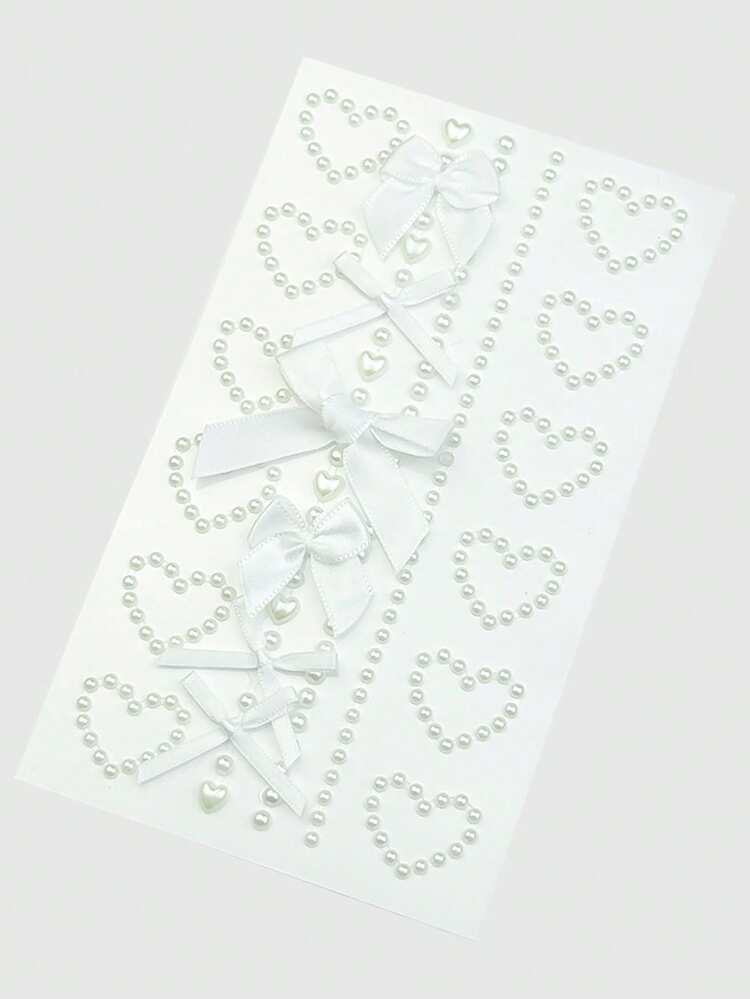 ROMWE Kawaii 1pc Lace Bow, Heart, Star, Cross, Diamond Glitter