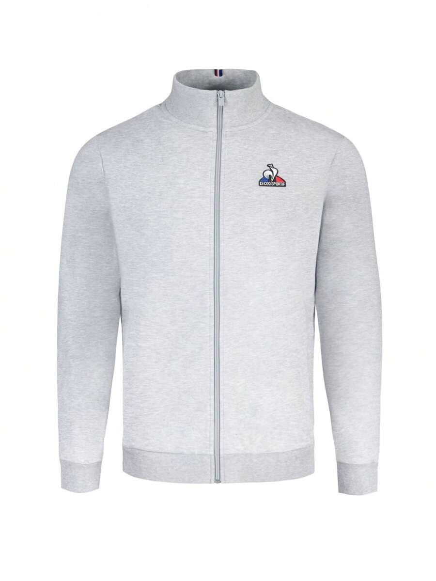 Le Coq Sportif Essentiels Men's Zipper Sweaters Grey - Light Grey - View 1