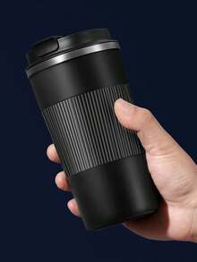 Zazumi 双层不锈钢防烫咖啡杯，保温杯，饮水杯，办公杯，学生杯 - 黑色 - 查看 3