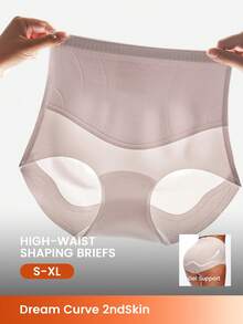 LUVLETTE Quần lót định hình liền thân cạp cao cỡ lớn, không đường may - Hồng - Xem 1