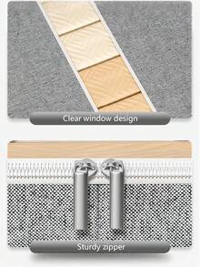 1pc Extra Wide Under The Bed Storage Box Large Capacity Flat Design Drawer Style Organizer For Clothes Blankets Seasonal Clothing Bed Frame Space Saving Household Closet Multipurpose Container - Dark Grey - View 7