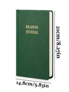 SHEIN 书籍爱好者的阅读日记 - 亚麻精装书是送给读者的绝佳礼物 - 完美的追踪书，带有阅读日志和评论页，可用于记录您最喜爱的书籍