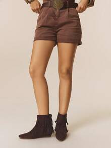Styleloop Women's Y2K Punk Rock Biker Chic Boots, Suitable For Halloween, Christmas, Party Outfits - Coffee Brown - View 4