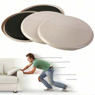 4/8/12/16 件家具滑轨、塑料椅腿滑轨、3.5 英寸重型移动垫、椅腿地板保护垫、硬木地板垫、可重复使用的圆形滑轨，轻松移动各种重型家具，3 种颜色可选