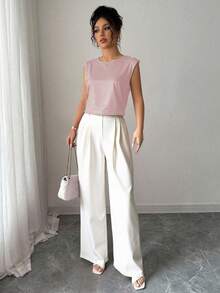 Franclia Bộ 2 món áo và quần màu sắc thời trang thanh lịch dành cho nữ - Nhiều màu - Xem 3